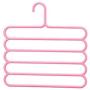 5pcs Random Color Multi-Purpose Clothes Hanger 5 Layers Pants Hanger Cloth Rack Multilayer Storage Scarf Tie Space-Saving Clothes Hanger