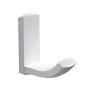 BigBig Home Bathroom Towel Hook, Elegant Full White Finish Shower Kitchen Heavy Duty Towel Rail Hooks Clothes Hanger Made of Brass Wall Mount