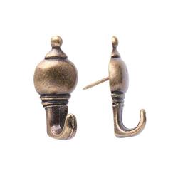 Mike Home 20 Pcs Zinc Alloy Pushpin Hook Hanger Reusable Hanging Hooks