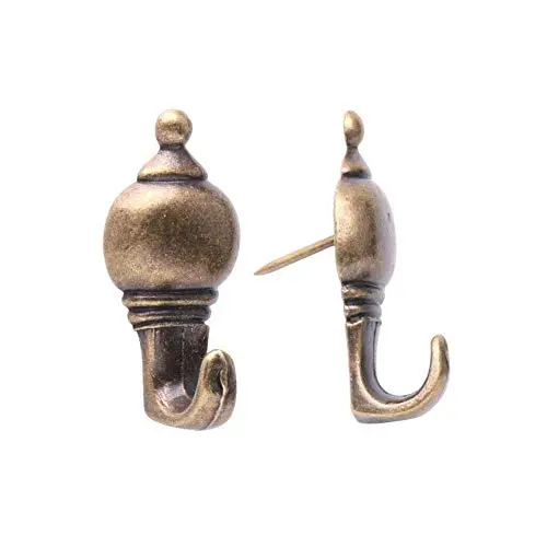 Mike Home 20 Pcs Zinc Alloy Pushpin Hook Hanger Reusable Hanging Hooks Mike Home 20 Pcs Zinc Alloy Pushpin Hook Hanger Reusable Hanging Hooks