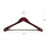 TOPIA HANGER Set of 6 Luxury Mahogany Wooden Coat Hangers, Premium Wood Suit Hangers, Glossy Finish with Extra-Wide Shoulder, Thicker Chrome Hooks & Anti-Slip Bar CT02M TOPIA HANGER Set of 6 Luxury Mahogany Wooden Coat Hangers, Premium Wood Suit Hangers, Glossy Finish with Extra-Wide Shoulder, Thicker Chrome Hooks & Anti-Slip Bar CT02M