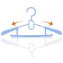 Liyes Plastic Hangers, Dry Wet Clothes Clothes Tree, Telescopic Durable Hanger Space-Saving Clothes Stand with Non-Slip Pads Adjustable Cushion Clips for Coat, Jacket, Dress, Shirt (Blue)