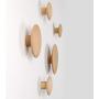 Wall Hooks Coat Hooks 5Pcs Dots Hook Door Hanger Hook For The Wall,Living Room,Bathroom,Home Decor.(Natural Wood)