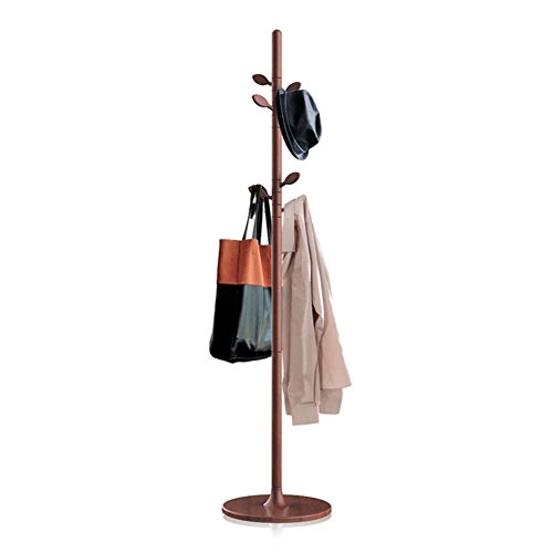 DNSJB Wooden Coat Rack Stand Floor Standing Tree Clothes Hat Hanger Stand with 7 Hooks 360° Rotation Height Adjustable, Height 68.9 in 3 Colors (Color : Walnut) DNSJB Wooden Coat Rack Stand Floor Standing Tree Clothes Hat Hanger Stand with 7 Hooks 360° Rotation Height Adjustable, Height 68.9 in 3 Colors (Color : Walnut)