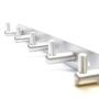 Coat Hook Rail on Wall Mounted - Sagmoc 13-Inch Hook Rack with 5 Hooks, Durable Wall Mounted Hangers for Bedroom, Bathroom, Foyer, Hallway (304 Stainless Steel Brushed Nickel)