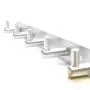 Coat Hook Rail on Wall Mounted - Sagmoc 13-Inch Hook Rack with 5 Hooks, Durable Wall Mounted Hangers for Bedroom, Bathroom, Foyer, Hallway (304 Stainless Steel Brushed Nickel)