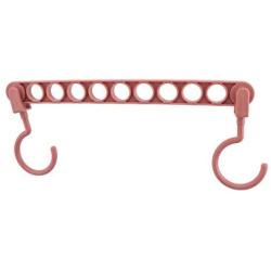 WEIHEEE Multi-Function Folding Hanger a Space Saving Hanger Clothes Home Bedroom Storage Shelf,(Dark) red