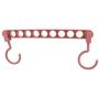 WEIHEEE Multi-Function Folding Hanger a Space Saving Hanger Clothes Home Bedroom Storage Shelf,(Dark) red