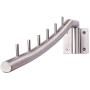 Gugulove Active Clothes Hanger Hook Wall Mount Swing Arm Stainless Steel Coat Clothing Drying Holder Rack 6 - Hanger Rack Coat Stand Hooks Swing Peg Hook Wall Cloth Hook Coat Coat Hammoc