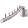 Gugulove Active Clothes Hanger Hook Wall Mount Swing Arm Stainless Steel Coat Clothing Drying Holder Rack 6 - Hanger Rack Coat Stand Hooks Swing Peg Hook Wall Cloth Hook Coat Coat Hammoc