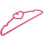 Alger Max 10 Pack Heart Style Plastic Clothes Hangers with Hook Non-Slip Heavy Duty Suit Hangers Space Saving Organizer 22LBS Capacity for Bedroom Closet Clothes Rose Red