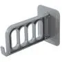 shlutesoy Home Wall Mount Self-Adhesive Foldable Clothes Hanger Organizer Rack Hook Holder - Grey