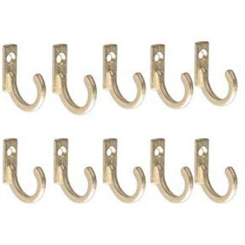 10PCS Single Prong Hook Mini Size Wall Mounted Retro Cloth Hanger for Coats Hats Towels Keys,Golden 10PCS Single Prong Hook Mini Size Wall Mounted Retro Cloth Hanger for Coats Hats Towels Keys,Golden
