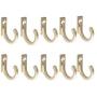 10PCS Single Prong Hook Mini Size Wall Mounted Retro Cloth Hanger for Coats Hats Towels Keys,Golden 10PCS Single Prong Hook Mini Size Wall Mounted Retro Cloth Hanger for Coats Hats Towels Keys,Golden