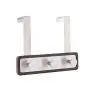 JackCubeDesign Wood Over The Door Rack Hanger Coat Organizer Key Holder Clothes Hat Hanger with 3 Strong Steel Hooks (Wood, 8.66 x 2.4 inches) ? :MK423B