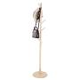 Fdit Assembled Wooden Coat Hat Stand Tree Jacket Cloth Vertical Hanger Rack 8 Hooks ((Wooden Color))
