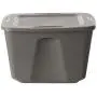 Homz Plastic Storage Tote Boxes with Lid, 18 Gallon, Cool Grey, Stackable, 8-Pack