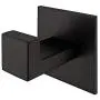 Wellsum 3M self 3M Adhesive Matte Black Bathroom Rustproof Heavy Duty Door Hanger, 2-Piece Towel Hook, No Drilling