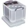 Really Useful Boxes(R) Plastic Storage Box, 32 Liters, 12in.H x 14in.W x 19in.D, Clear, 32C Really Useful Boxes(R) Plastic Storage Box, 32 Liters, 12in.H x 14in.W x 19in.D, Clear, 32C