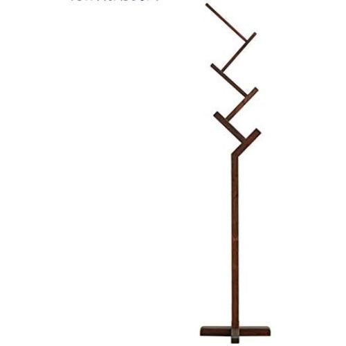 Floor Coat Rack Hanger Clothes Rack, Wood Color, Black Walnut,40cm30cm187cm Haiming (Color : Black Walnut)