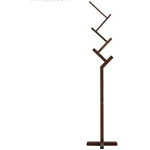 Floor Coat Rack Hanger Clothes Rack, Wood Color, Black Walnut,40cm30cm187cm Haiming (Color : Black Walnut)