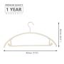Premium Velvet Hangers (Pack of 50) Heavyduty- Non Slip No Shoulder Bump Suit Hangers - Copper/Rose Gold Hooks,Space Saving Clothes Hangers,Rounded Hangers for Coat,Sweater,Jackets,Pants,Shirt(Ivory)
