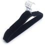 signmeili Plastic Flocking Clothes Hangers Space Saving Clothes Hangers Ideal for Everyday Standard Use （10pcs 450.524.5 Black）