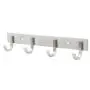 WEBI Heavy Duty SUS 304 Coat Bath Towel Hook Hanger Rail Bar with 4 Hooks, for Bedroom, Bathroom, Foyers, Hallways, Entryway, Great Home Office Storage & Organization, Brushed Finish, J-DBG04