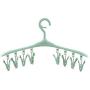 10PCS 8-Clips Underwear Socks Hangers Multi Function Clothing Drying Rack Wardrobe Storage Clothes Hanger Organizer Clothespin Random Color