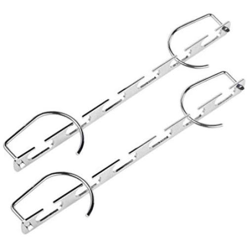 TOPBATHY 2pcs Magic Hanger Foldable Metal Straight Shape Space Saving Wonder Clothes Hangers Closet Organizer Hanger for Home Room Outdoor