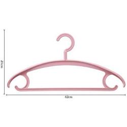 SAASNY Standard Plastic Hangers Adult Clothes Hangers,15 Pack,Thin Space Saving,Non-Slip Material,Simply Elegant,Nice Size for Adult Wardrobe/Closet/Cupboard,42 cm,Green Ideal for Home and Shops