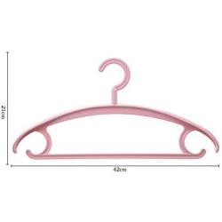 SAASNY Standard Plastic Hangers Adult Clothes Hangers,20 Pack,Thin Space Saving,Non-Slip Material,Simply Elegant,Nice Size for Adult Wardrobe/Closet/Cupboard,42 cm,Pink Ideal for Home and Shops