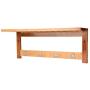Bamboo Wall Mounted Coat Rack Shelf, Floating Entryway Hanging Shelf Hanger Towel Cloth Shelf with 4 Hooks for Bathroom, Hallway, Living Room and Kitchen