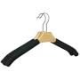 10pcs Random Color Durable Solid Wood Clothes Hanger Sponge Household Shops Laundry Holder