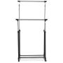 Heize best price Double Bar Adjustable Garment Rack Rolling Clothes Hanger with Shoe Rack Portable (U.S. Stock) Heize best price Double Bar Adjustable Garment Rack Rolling Clothes Hanger with Shoe Rack Portable (U.S. Stock)