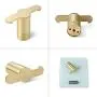 WOWOW Towel Hook Brushed Gold Bathroom Double Robe Hooks SS 304 Stainless Steel Hooks Bath Kitchen Hand Towel Holder Coat Hat Door Hanger Wall Mount Rack WOWOW Towel Hook Brushed Gold Bathroom Double Robe Hooks SS 304 Stainless Steel Hooks Bath Kitchen Hand Towel Holder Coat Hat Door Hanger Wall Mount Rack