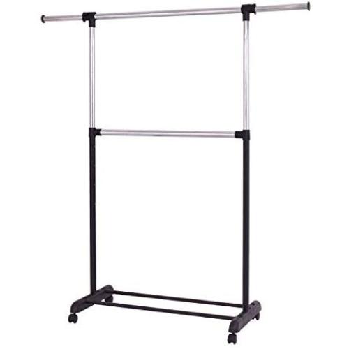 JF World 2 Rod Garment Rack Adjustable Clothes Hanger