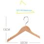 DNJKSA 10pcs/lot 32cm Solid Wood Childrens Clothes Rack Baby Hanger Childrens Clothes Store Small Clothes Hanger(Random Color)