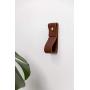 small leather strap brass ring wall hook wall hanging storage towel hook modern bathroom towel rack leather loop strap holder scarf hanger
