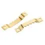 eBoot 100 Pack Sawtooth Picture Frame Hanging Hangers Double Hole with Screws, 1 1/2 Inch (Gold)