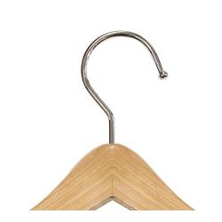 NAHANCO MINI8RC Mini Wooden Top Hanger with Clips, 8" (Pack of 100)