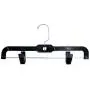 Hanger Central 5131B-10 Heavy Duty Plastic Bottoms Hangers with Metal Sliding Pinch Clips Pants Hangers, 14 Inch, Black, 10 Pack Hanger Central 5131B-10 Heavy Duty Plastic Bottoms Hangers with Metal Sliding Pinch Clips Pants Hangers, 14 Inch, Black, 10 Pack