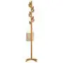 JPYMJ Standing Coat Rack Tree Stylish Wooden Hat Coat Rail Stand Rack Clothes Jacket Umbrella Storage Hanger Organiser 175CM(Wood Color) (Color : B)