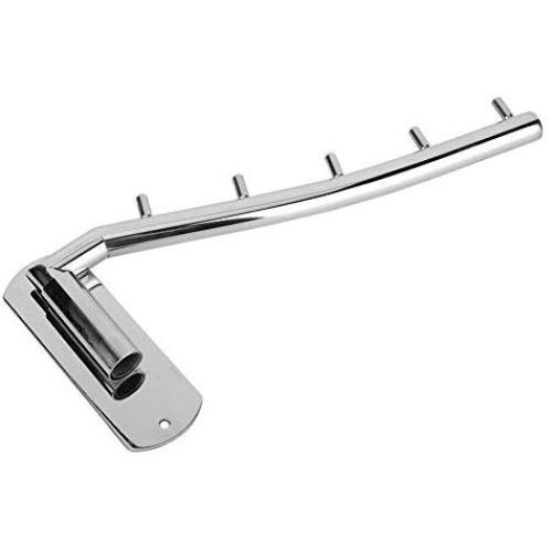 Wall Mounted Foldable Clothes Hanger Rack Coat Hook with Swing Arm Bathroom Towel Bar Drying Storage Organizer for Bedrooms Laundry Rooms Bathrooms Stainless Steel