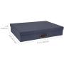 Bigso Sverker Canvas Fiberboard Legal/Art Storage Box, 3.3 x 17.1 x 12.2 in, Blue