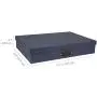 Bigso Sverker Canvas Fiberboard Legal/Art Storage Box, 3.3 x 17.1 x 12.2 in, Blue Bigso Sverker Canvas Fiberboard Legal/Art Storage Box, 3.3 x 17.1 x 12.2 in, Blue