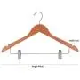 5pcs 44cm Wooden Suit Hangers with Polished Clips and Hooks, Natural Wood, Wooden Clothes Hangers 5pcs 44cm Wooden Suit Hangers with Polished Clips and Hooks, Natural Wood, Wooden Clothes Hangers