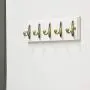 Amazon Basics Wall Mounted Contemporary Metal Single Coat Hooks - Antique Brass, 5-Pack