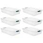 Rubbermaid Cleverstore Clear 41 QT Pack of 6 Stackable Plastic Storage Containers with Durable Latching Clear Lids