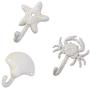 TOPBATHY 3pcs Nautical Hooks Crab sea Shell Shape Wall Hooks Coat Towel Hooks Robe Key Hat Clothes Hooks Wall Hangers Nautical Beach Coastal Wall Decorations Ornaments